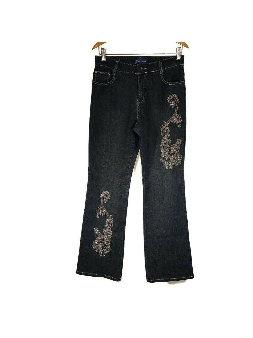 𝅺YONI Jay Jeans Y2K HIPPIE High Rise Black Jeans 9 / 10